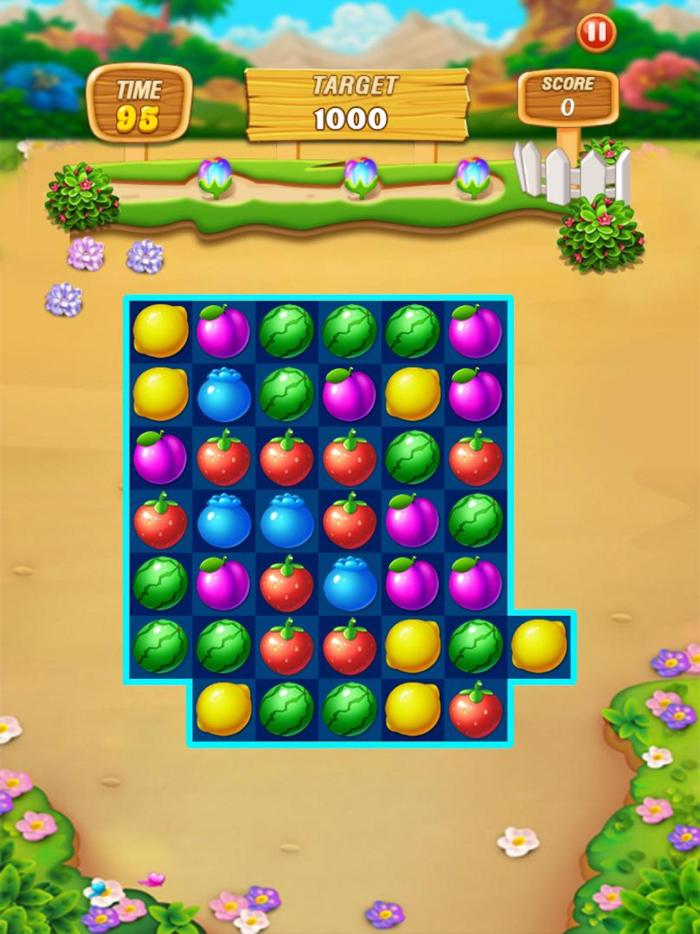 Fruit Frenzy Link Match Puzzle