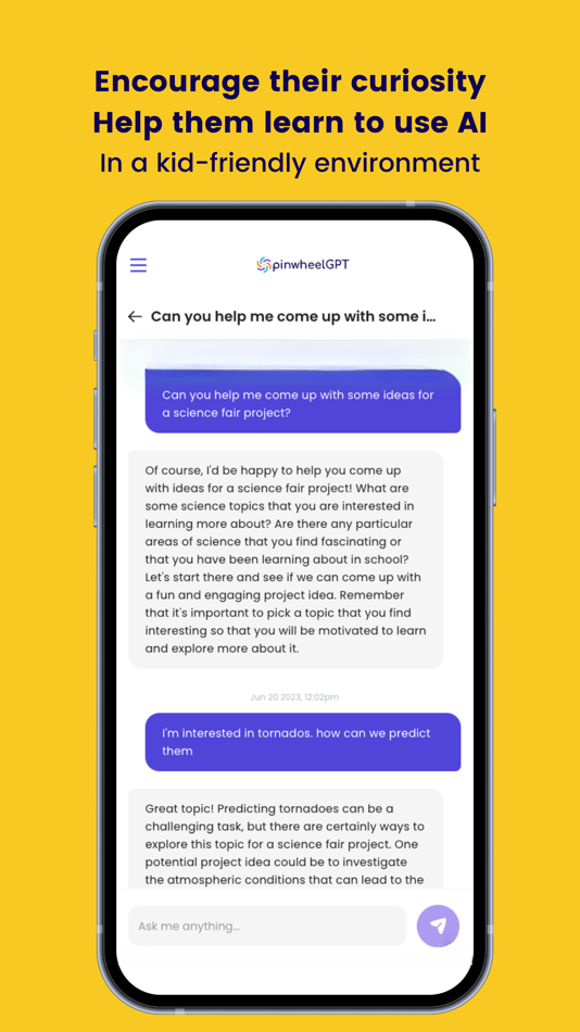 #2. PinwheelGPT: Kid’s AI Chat (iOS) 由: Pinwheel