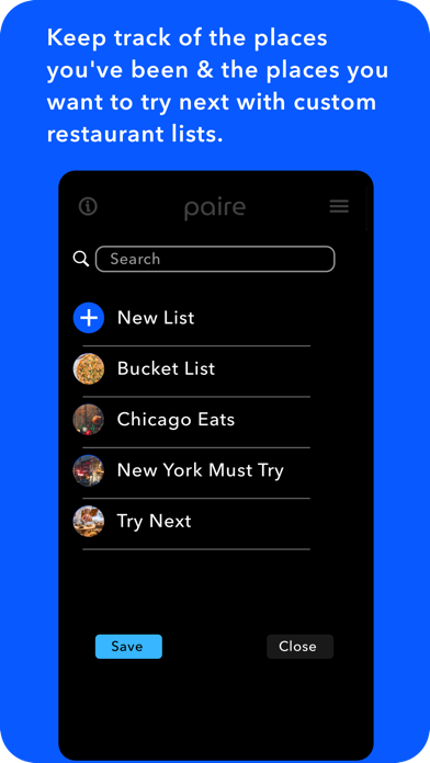 Paire: Food & Restaurant Guide Screenshot