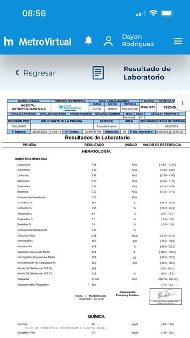 MetroVirtual Pacientes Screenshot