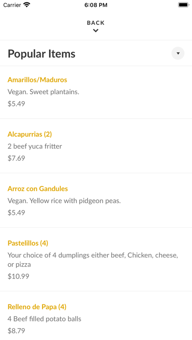 Mofongos Restaurant Screenshot