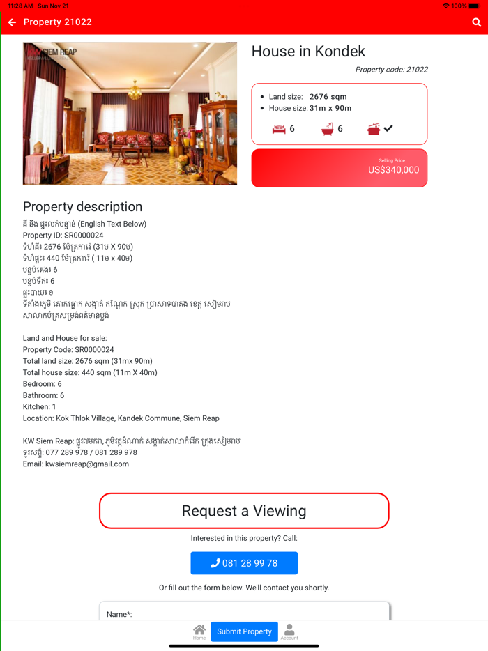 Siem Reap Property Area