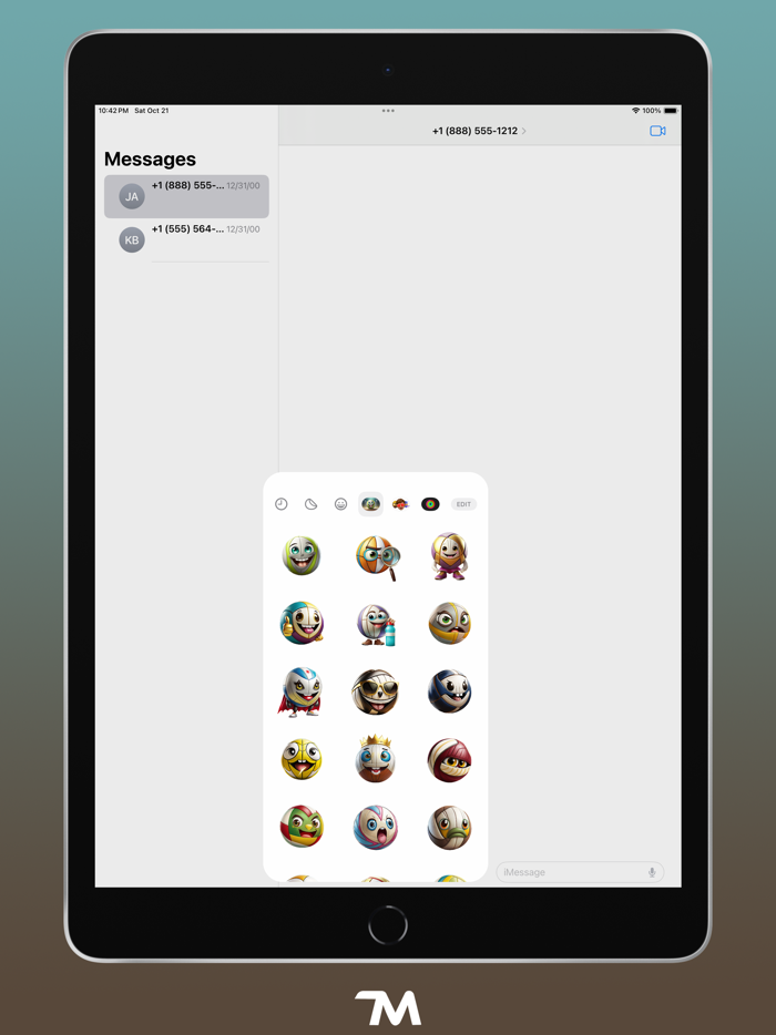 Volleyball Faces Stickers