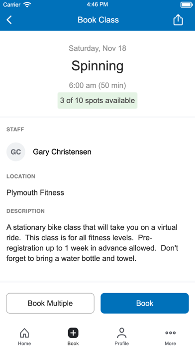 Plymouth Fitness Screenshot