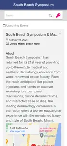 South Beach Symposium screenshot #2 for iPhone