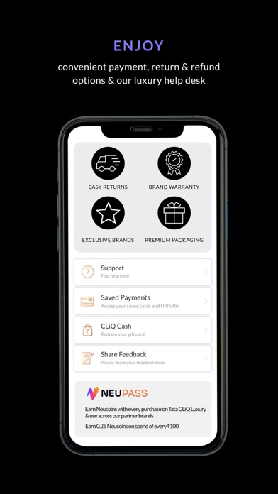 Tata CLiQ Luxury Shopping App Screenshot