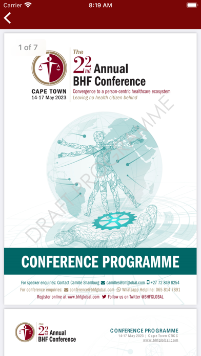 The 22nd BHF Conference 2023 Screenshot 3 - AppWisp.com The 22nd BHF Conference 2023 Screenshot 3 - AppWisp.com