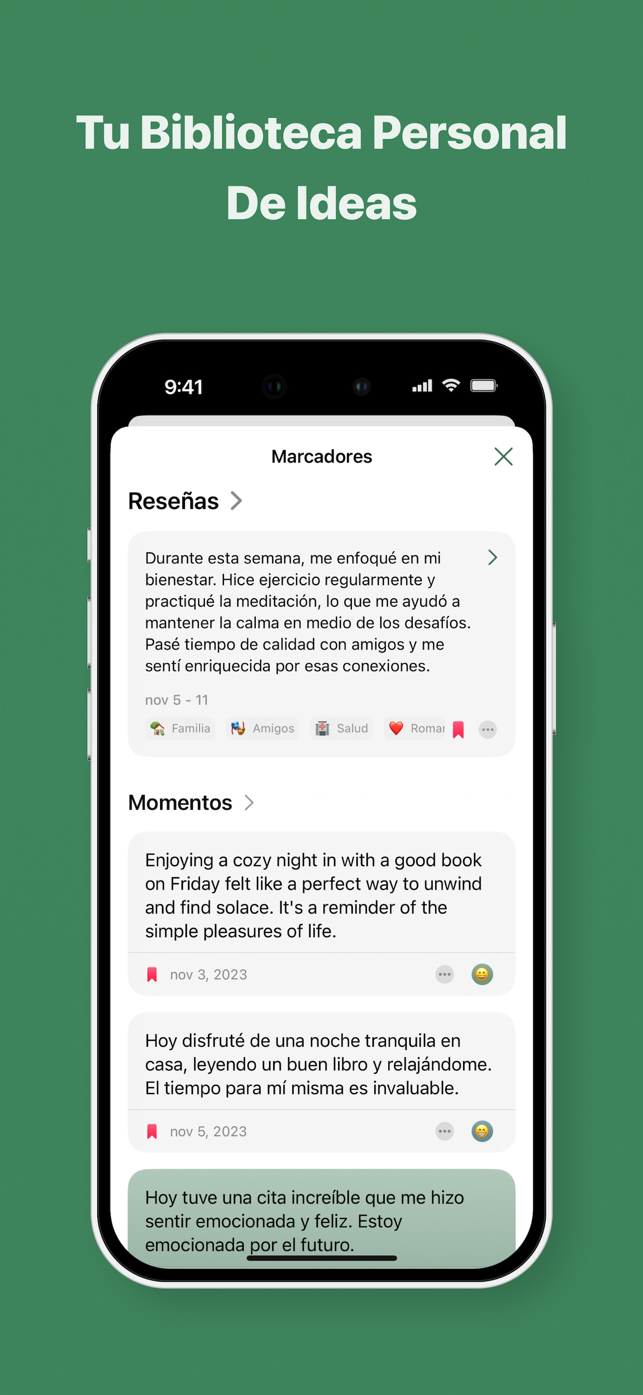 Reflect - Diario y Crecimiento