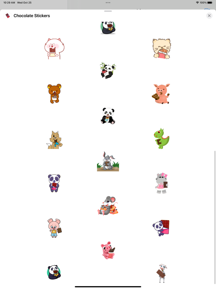 Chocolate Stickers App