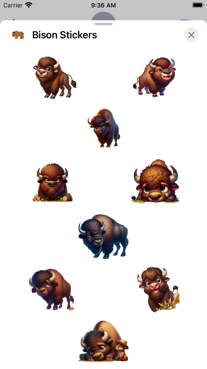 Bison Stickers