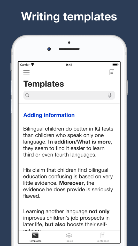 #2. Writing templates-TOEFL, IELTS (iOS) 由: Huong Nguyen