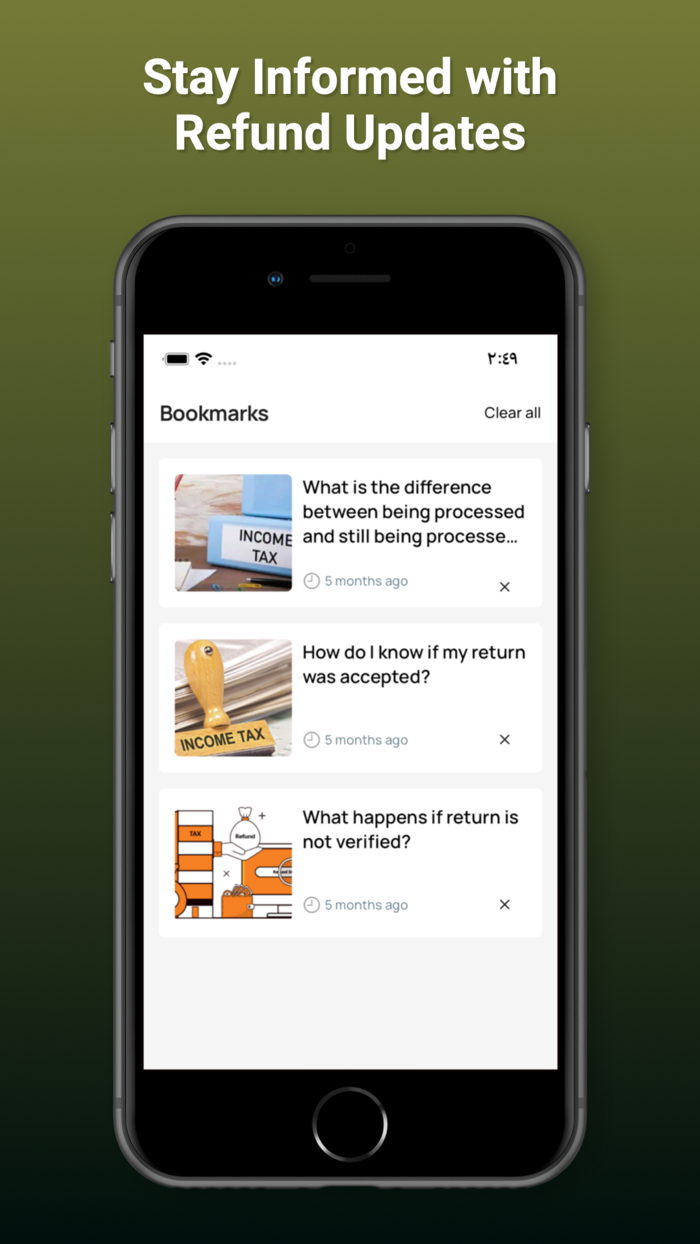 Tax Status Income Refund Info