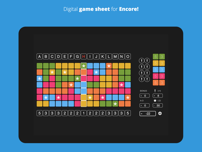 Encore - Game Sheet