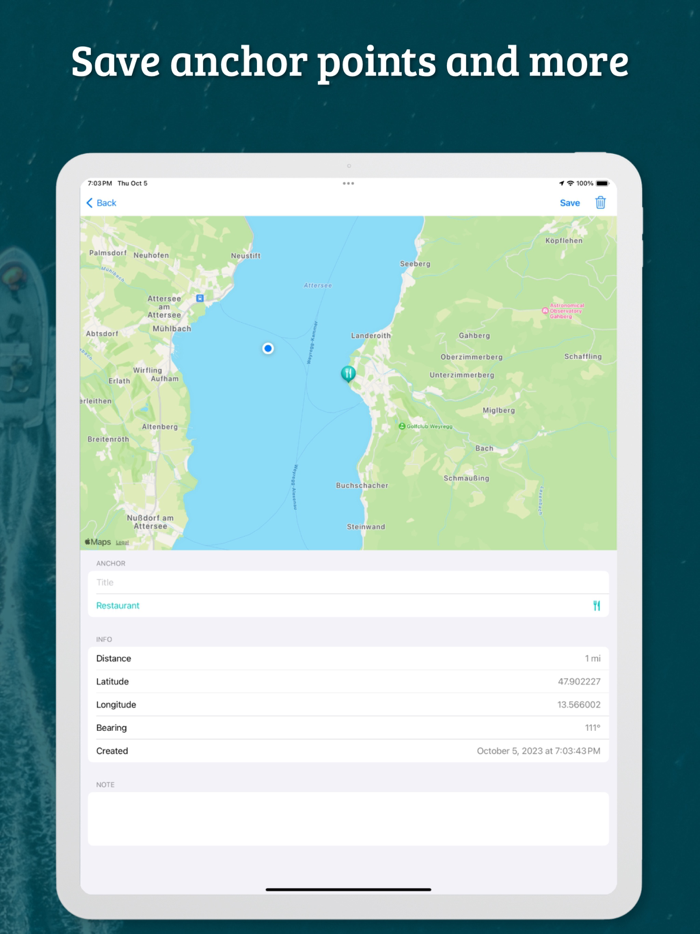 The Anchors Marine navigation