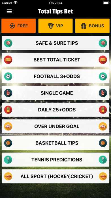 Total Tips Bet Screenshot