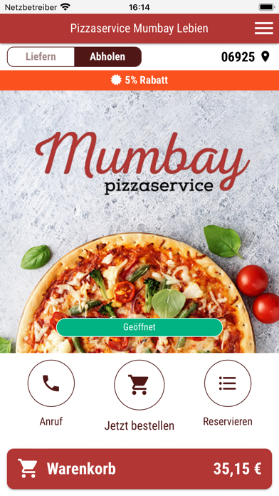 Pizzaservice Mumbay Lebien Screenshot