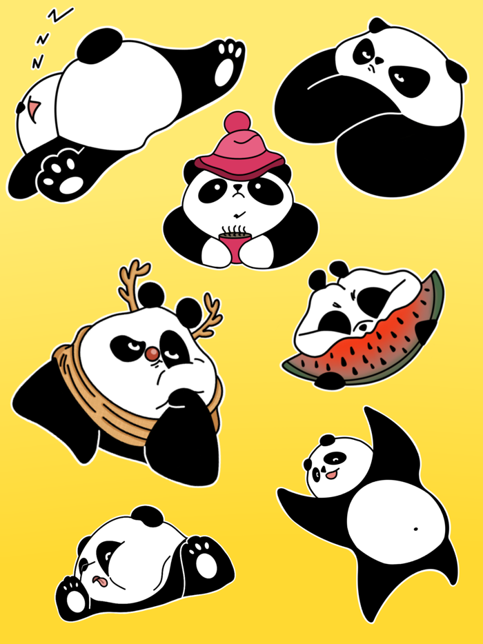 Mini Panda Stickers