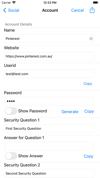 PassSafe Screenshot