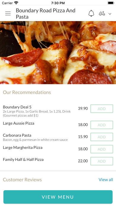 Boundary Road Pizza And Pasta. Screenshot