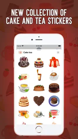 Game screenshot Birthday Cake & Tea Stickers apk