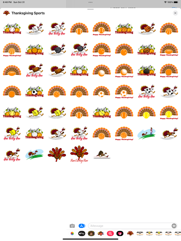 Screenshot #4 pour Thanksgiving Sports Stickers