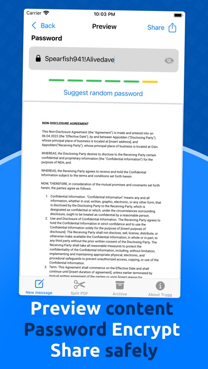 Trygg - password encrypt photo