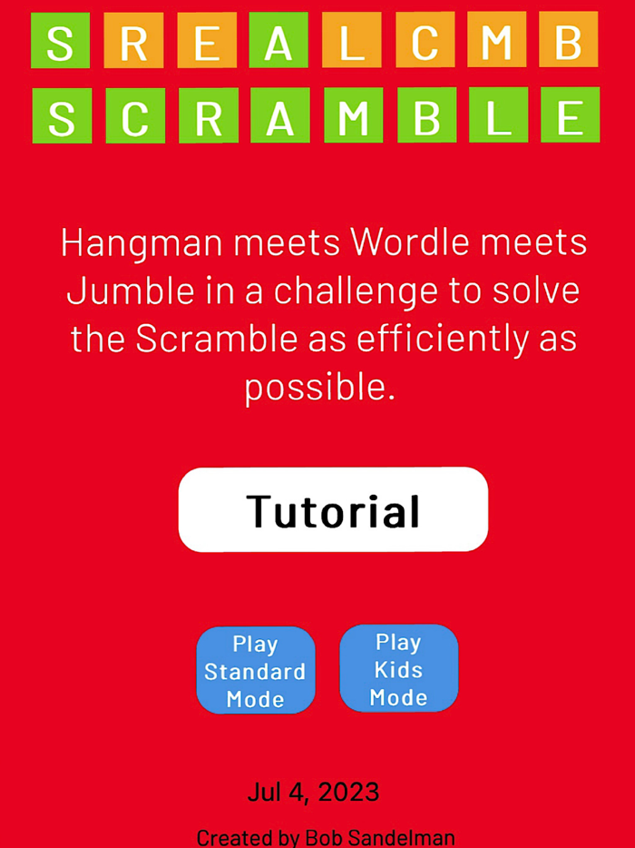 Scramble Word Game