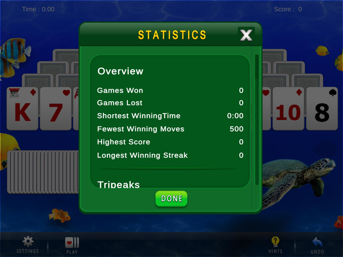 Tripeaks Solitaire Card Game