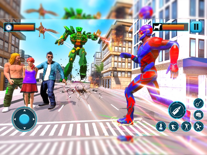 Flying Super Hero Dog Rescue