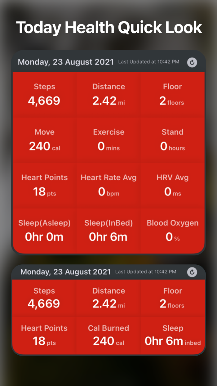 Health WidgetActivity Tracker