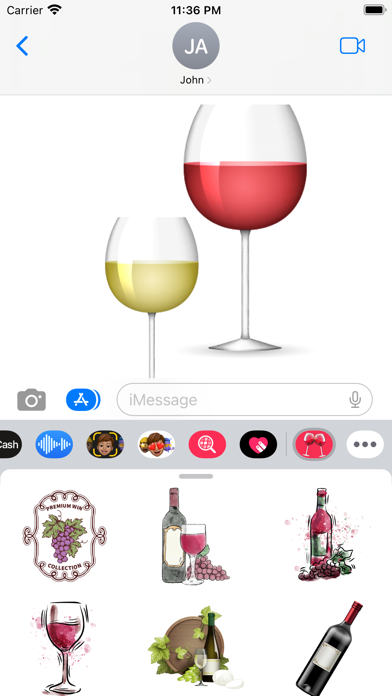Tasty Wine Stickers Screenshot