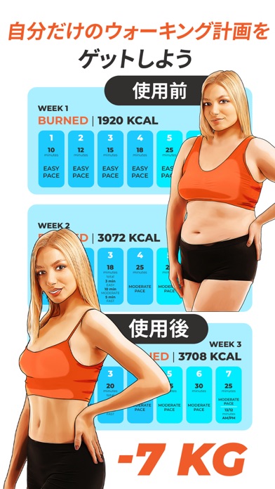 歩数計-歩数、距離、カロリーと体重のおすすめ画像2