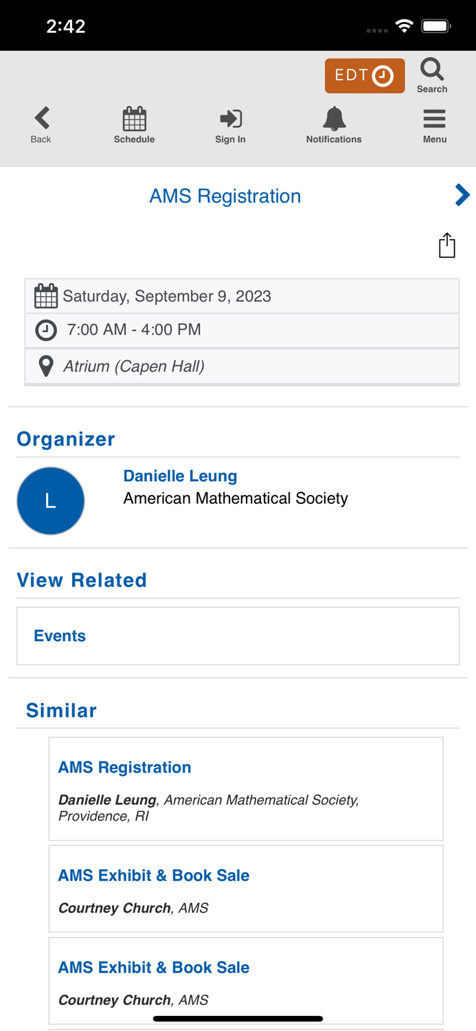 AMS Fall 2023 Eastern