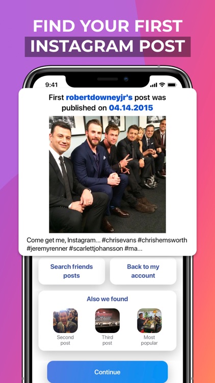 FindFirstPost for Instagram