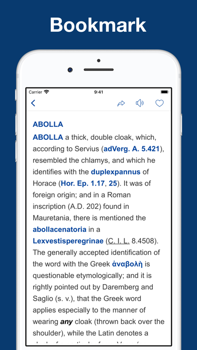 Greek and Roman Dictionaries Screenshot