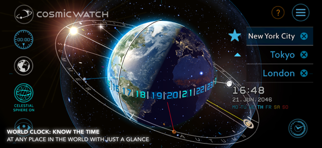 Captura de pantalla de Cosmic-Watch