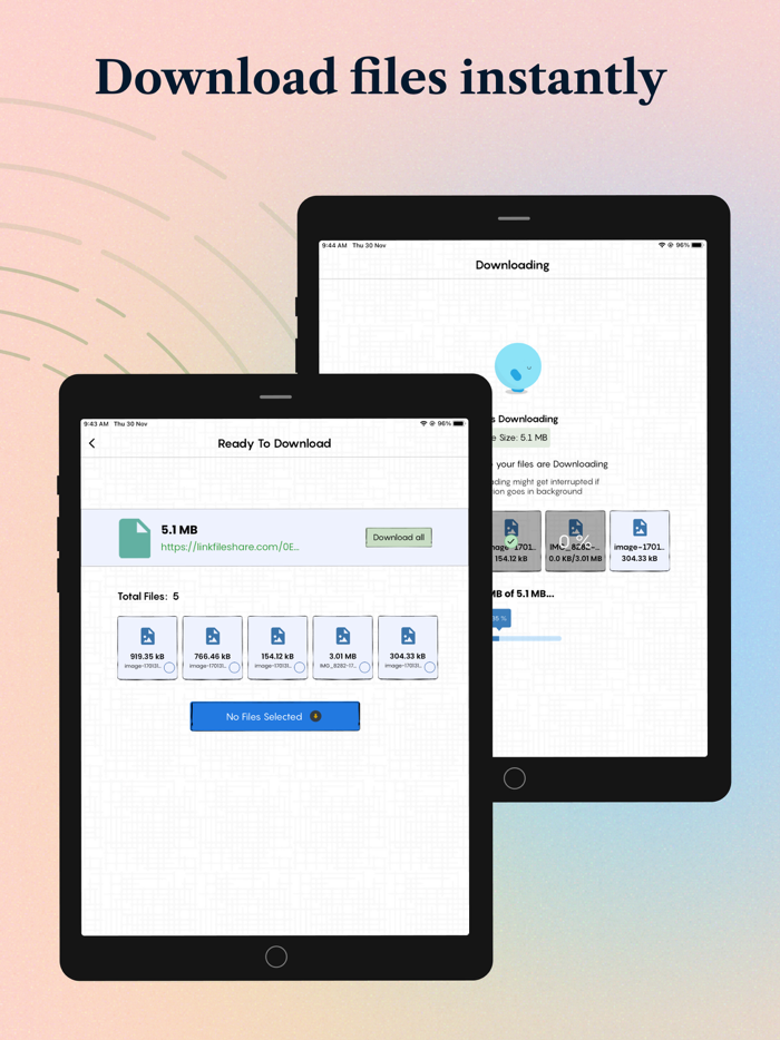 Link File Share Send via link