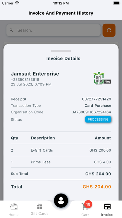 Prime E-Gift Plus Screenshot