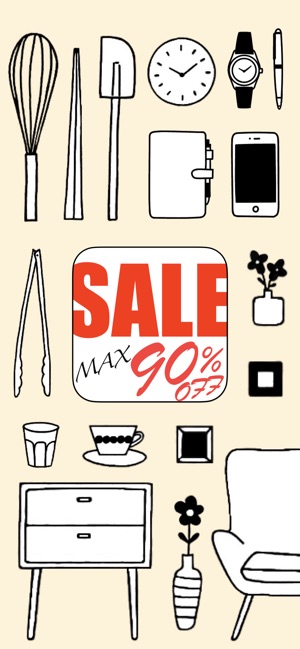 タイムセール検索 Max 90% OFF !」をApp Storeで