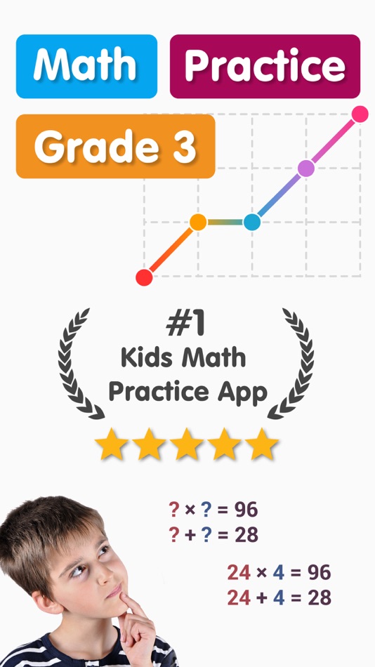 #2. 3rd Grade Math Learning Games (iOS) 由: Smart Kidz Club Inc.