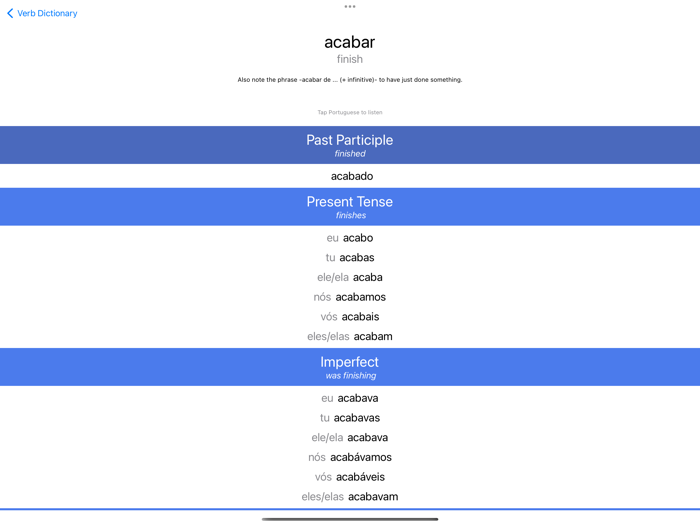 Portuguese Verb Blitz