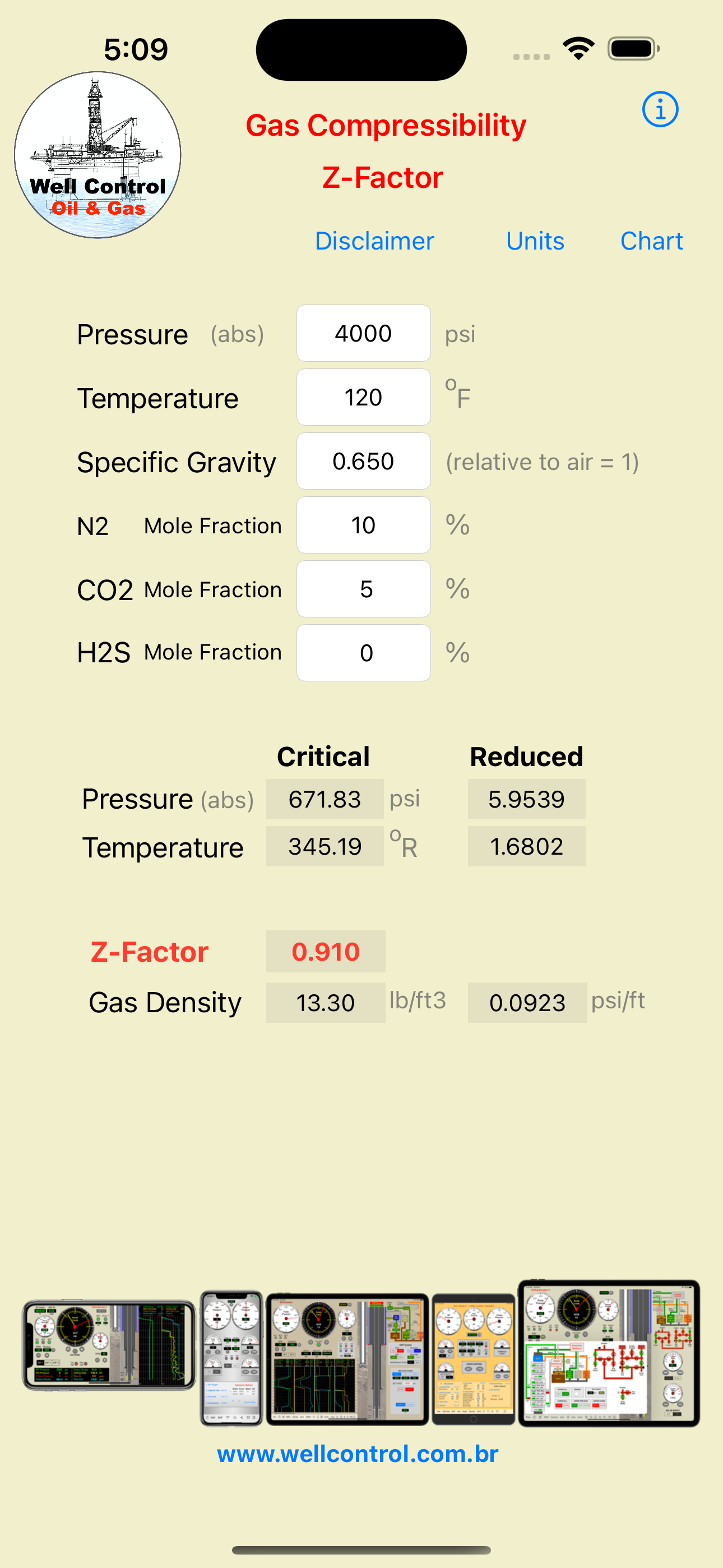 Gas Compressibility Factor Z screenshot 1
