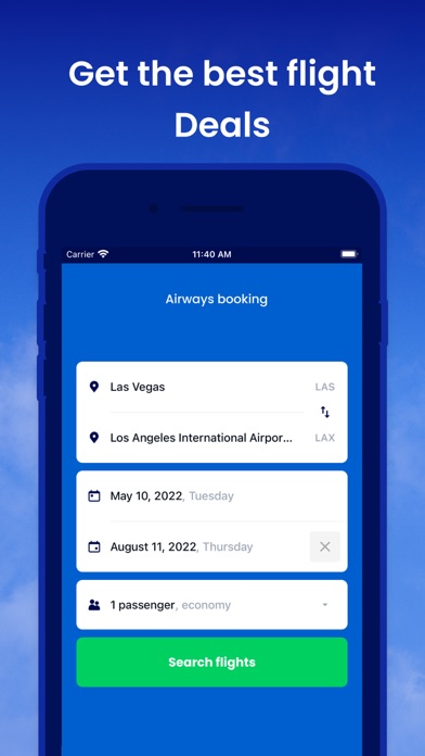Airways Booking App・Airlines Screenshot