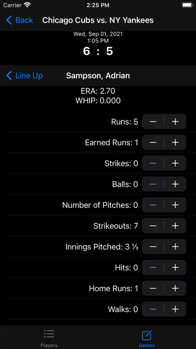 Baseball Stats Pro 365 Screenshot