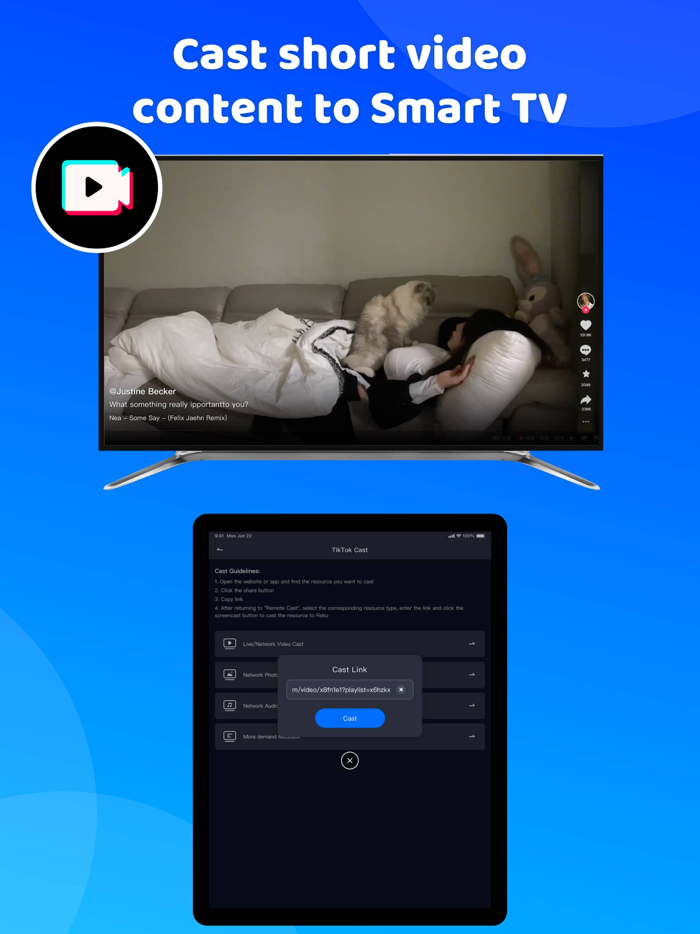 Remote Control Cast TV on Roku