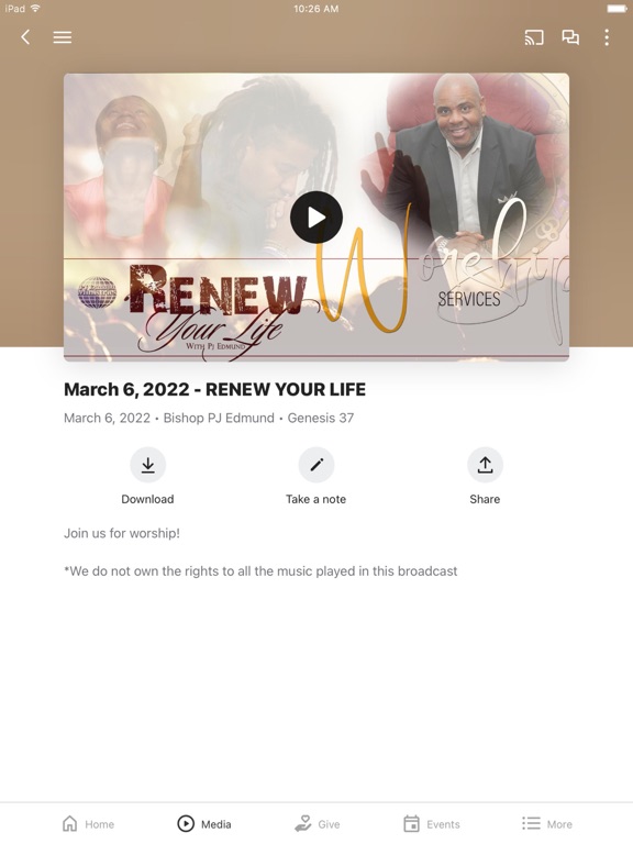 Timbrel Church International iPad screenshot 3 - Education app