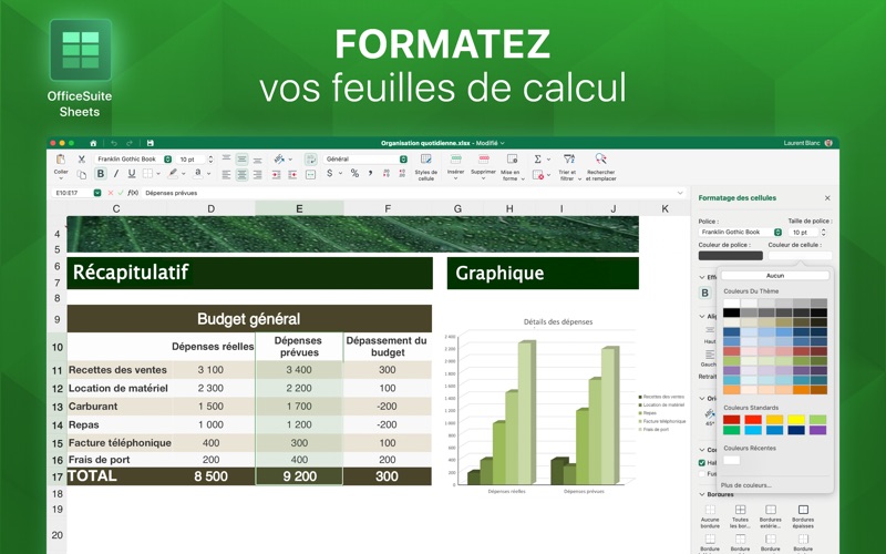 Screenshot #3 pour OfficeSuite Sheets