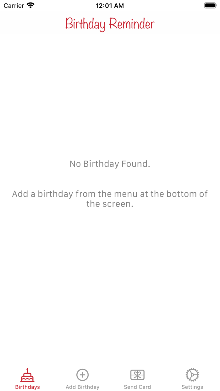 Happy Birthday Reminder App