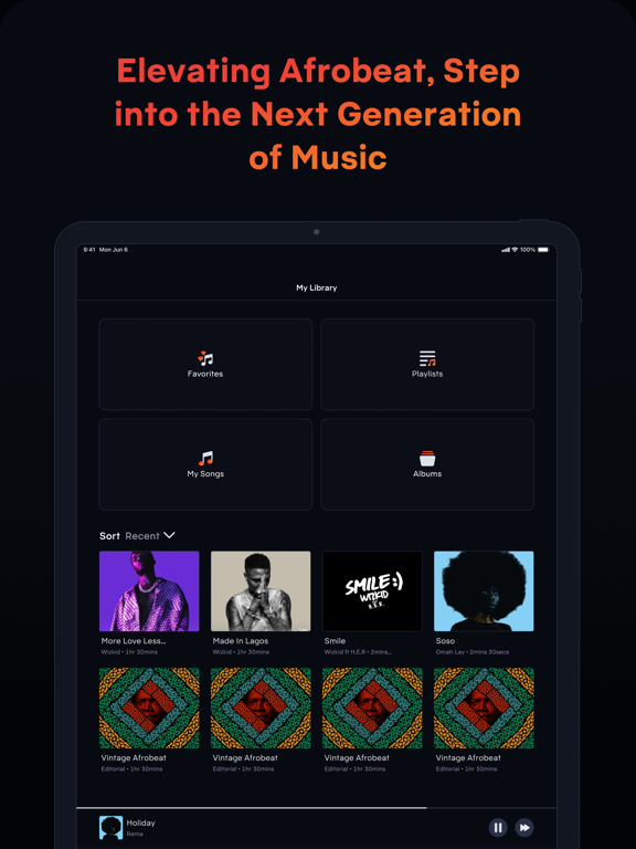 Rex Music iPad screenshot 2 - Music app