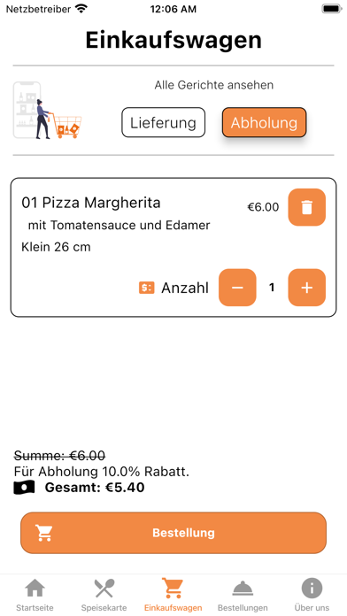 Bombay Pizza Service Waren Screenshot